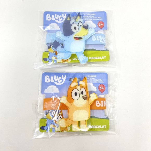 Spirit Halloween Bluey Bingo Rubber Light-Up Bracelet - Picture 1 of 6